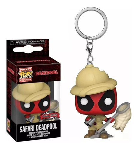 Llavero Funko Pop Keychain Safari Deadpool Coleccion