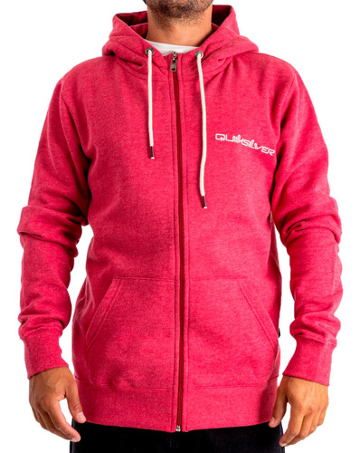 Campera C/ Cap Quiksilver Lifestyle Hombre Bayrise Bordo Cli