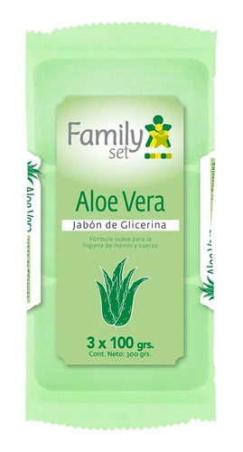 Family Set Jabón Barra Aloe Vera 100 Grs
