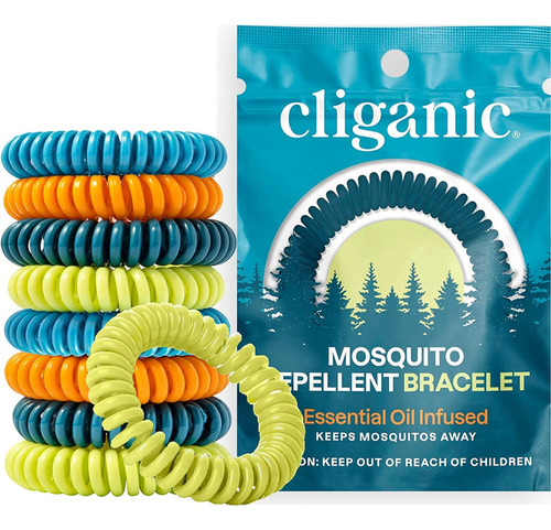 Repelente De Mosquitos Cliganic Paquete De 50 Pulseras Repel