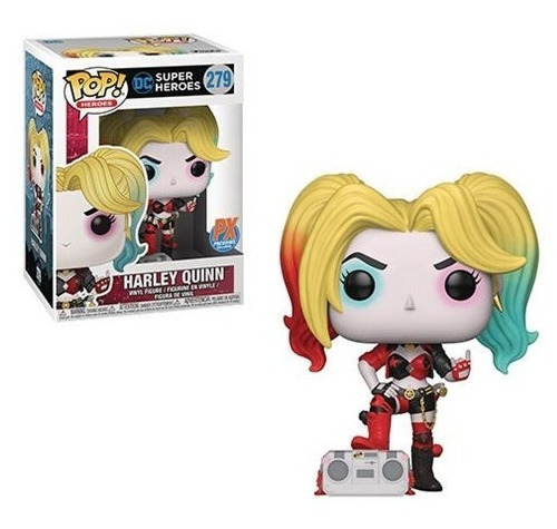 Harley Quinn 279 Px Exclusive Funko Pop Dc Boombox Nuevo 