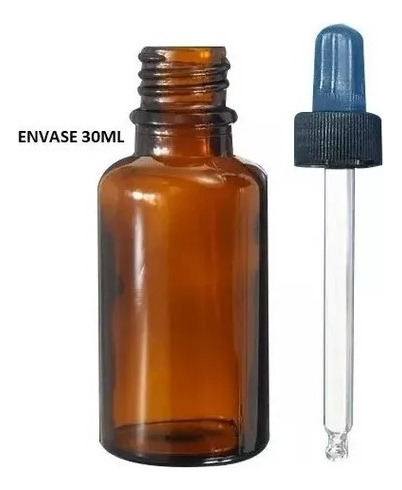 Envase De Vidrio Ambar 30ml / Cc Con Gotero