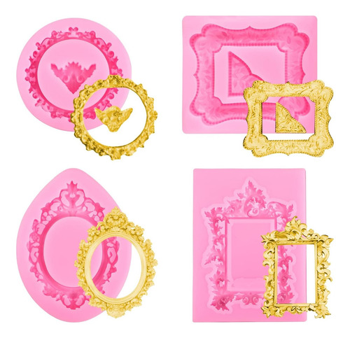 4 Pcs Molde De Marco De Marco De Silicona Molde De Masa De
