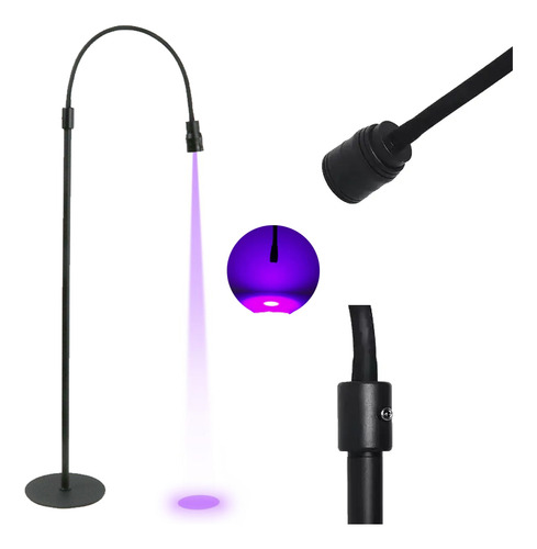 Pedal De Pé Uv Gooseneck Lash Com Cura Em Gel Uv Led Ajustáv