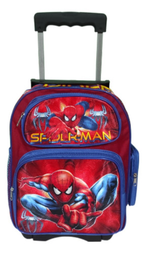 Mochila Kinder O Preescolar Con Ruedas O Llantas Spiderman (Reacondicionado)