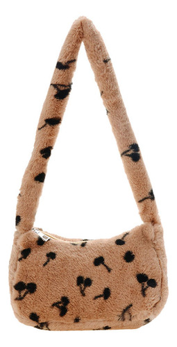 Bolso De Hombro De Felpa Suave De Invierno Para Mujer Con Es