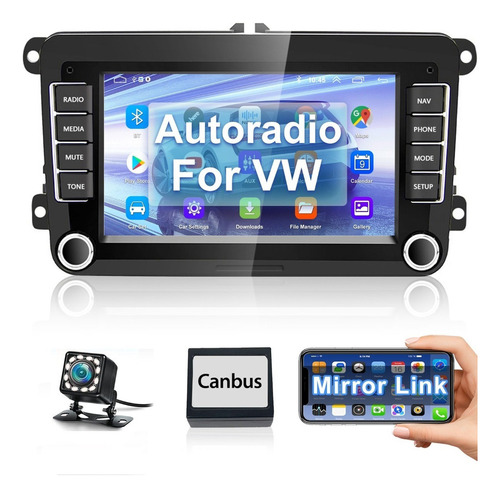 Autoestéreo De 7 In C/android 9.1/din Doble P/vw Jetta Vento