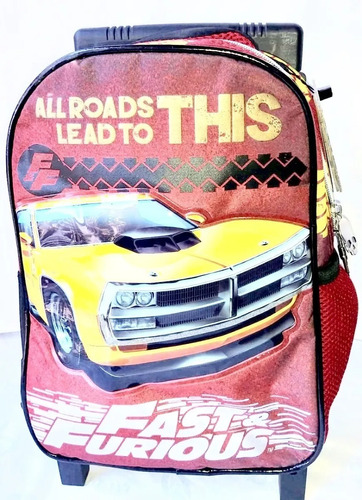 Mochila Rapido Y Furioso 12 Pulgadas Con Carro Rf016