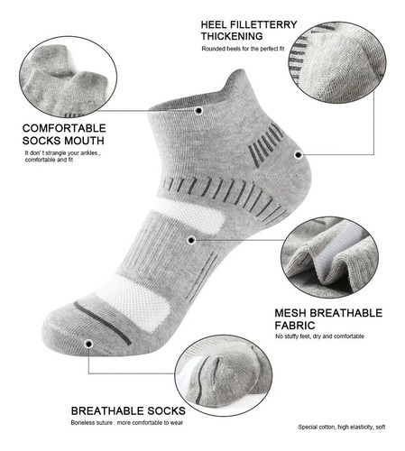 1 Par De Calcetines Tobilleros Transpirables Para Hombre, Co