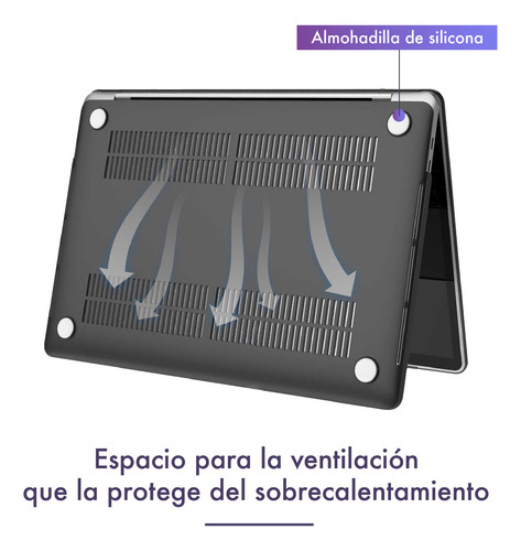 Protector Negro Compatible Macbook Air 13.6 M2 A2681 - 2022