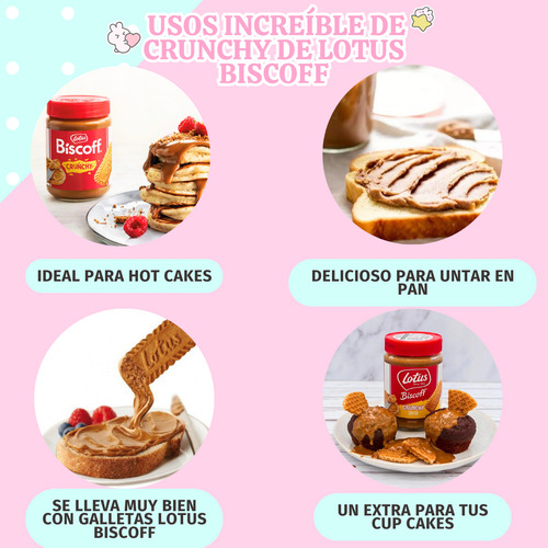 Crema Untable Lotus Biscoff Galleta Crunchy 380g 3 Pz