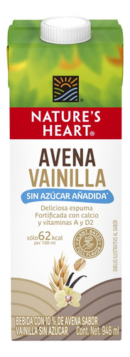 Bebida Vegetal Nature's Heart Con Avena Vainilla 946ml