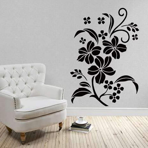 Vinilo Adhesivo Decorativo Pared Flor Rama Hojas R7 