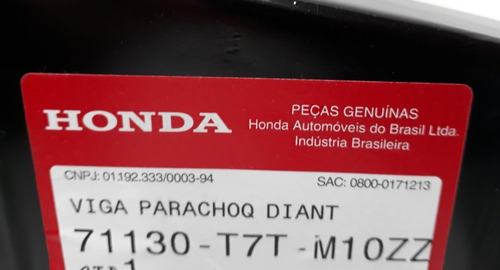 Imagem 3 de 8 de Viga Travessa Dianteira Hrv Original Genuína 71130t7tm10zz