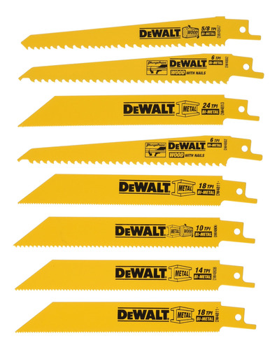 Dw4858 Juego Hoja Sierra Reciproca 8 Repuesto