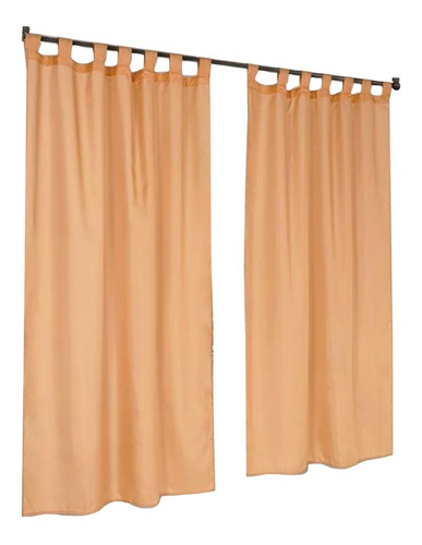 Imagen 1 de 8 de Juego De Cortinas Con Presillas 2 Paños Colores Deco