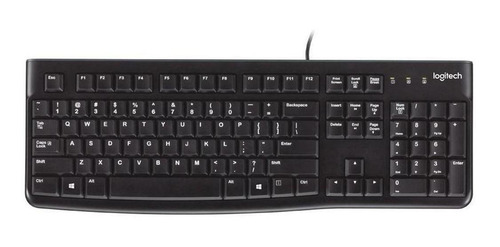 Imagen 1 de 4 de Teclado Logitech K120 QWERTY inglés UK color negro