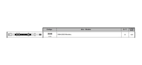 Flexible Freno Del Ford Mondeo 425mm