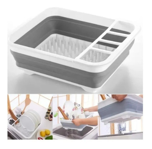 Secador Platos Multiusos Porta Cubiertos Plegable Cocina