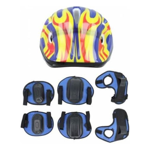 Set De Protección Casco Rodilleras Y Coderas