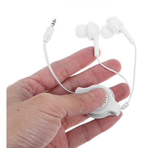 2 Unidades De Fones De Ouvido Retráteis Duplos Mp3