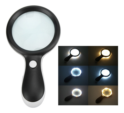 Lupa De Lectura Led Abs Iluminada De Mano