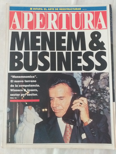 Revista Apertura Menem & Business N° 37 May/92 - Martínez 
