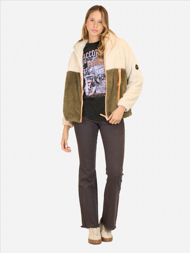 Poleron Chiporro Hunter Beige Mujer Maui And Sons