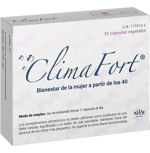 Niam, Climafort, Menopausia, 30 Cápsulas