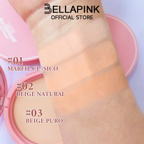 Bellapink Base De Maquillaje Polvo Compacto Fijador Matte