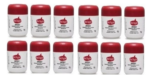 Desodorante Creme Red Apple Unissex 12 Unidades 55 Gramas Fragrância Suave