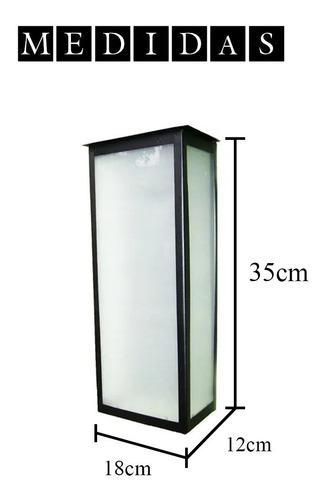 Imagen 2 de 3 de Farol Pared Exterior Grande 1 Luz Directo De *fabrica*2006