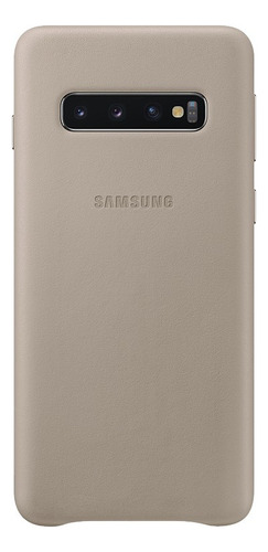 Funda Celular Samsung Galaxy S10 Leather Cover Gris Gris Lisa