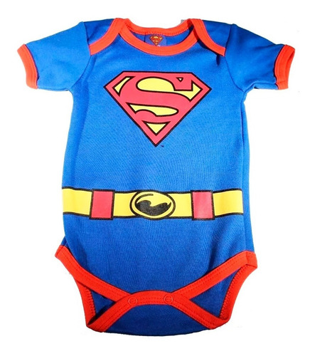 Imagen 4 de 10 de Pañalero Bebé Ropa Dc Comics Superman Musculos Set 2 Piezas
