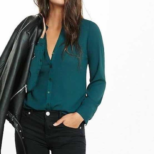 Blusa Express Verde Olivo Talla Small/ Chica