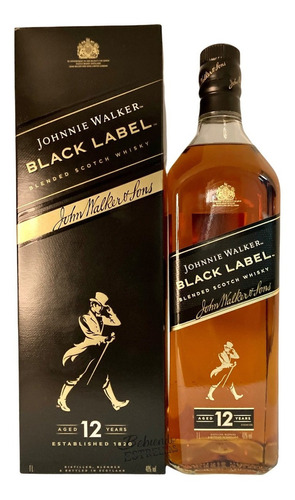 Johnnie Walker Black Label 1 Litro Con Estuche