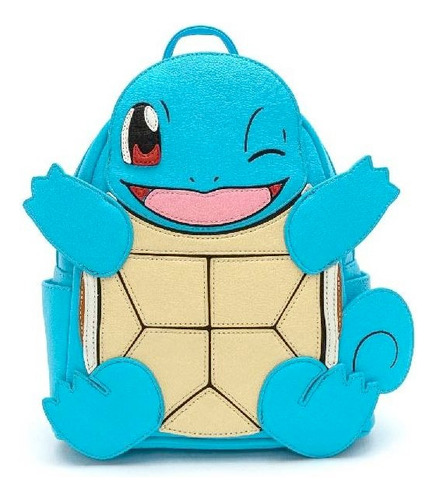 Loungefly Squirtle Cosplay Mini Pu Backpack Color Azul