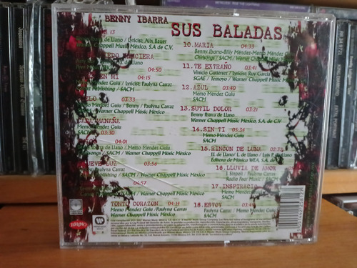 Benny Ibarra - Sus Baladas, No Timbiriche, Cd Musica Pop. (Usado)