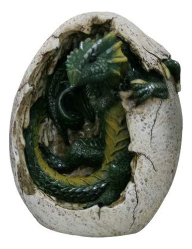 Ptc 4.75 Pulgadas Cría De Dragón Verde En Figura De Estatua 