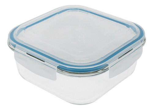 Pote 1,2l De Vidro Com Tampa Transparente Quad. Cor Nude