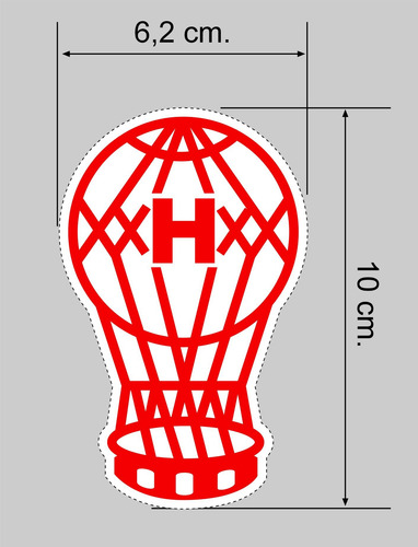 Escudos Futbol Autoadhesivo X 50u. Huracan