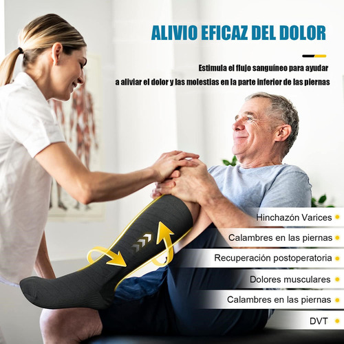 Calcetines De Compresión Mujer Y Hombre, 6 Pares De Medias