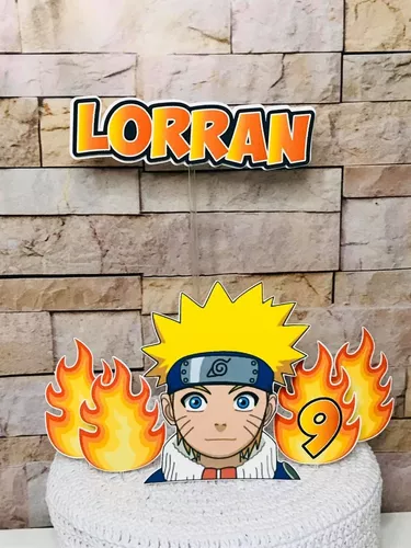 Topo Topper De Bolo Personalizado Aniversário Naruto