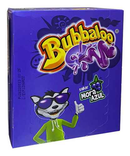 Chicle Goma De Mascar Bubbaloo Mora Azul 47 Piezas