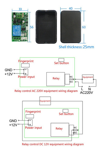 Placa De Control De Huellas Dactilares X5access Control 7-30