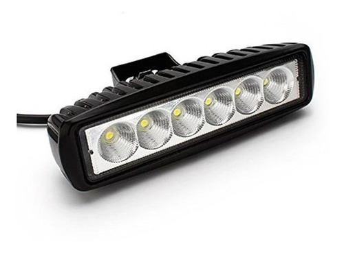 Faro Farol Caminero Rectangular 6 Led En Linea 10-30v