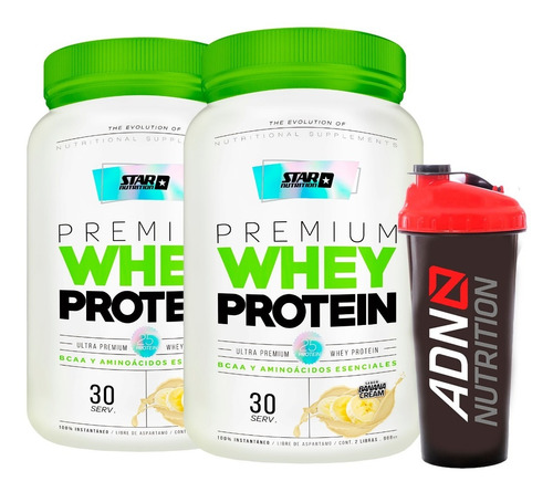 Premium Whey Protein 4 Lbs Star Nutrition Proteina 0% Azucar + Shaker