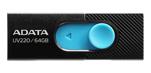 Imagen 2 de 5 de Memoria USB Adata UV320 64GB 3.1 Gen 1 negro y azul
