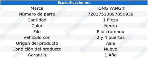 Parrilla Negra Filo Crom Cheyenne De 2019 A 2022 Tong Yang