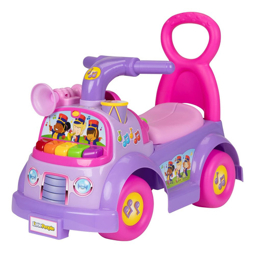 Carrito Montable Fisher-price Little People Rosa Con Sonidos